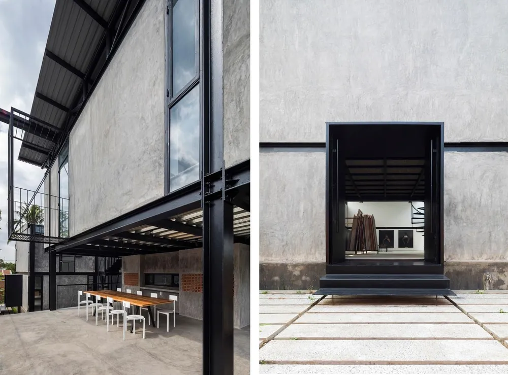 Tầng trệt của khối nhà chính đã được nâng lên 1,8 m so với mặt đất tự nhiên. Tầng trệt của khối nhà chính đã được nâng lên 1,8 m so với mặt đất tự nhiên.