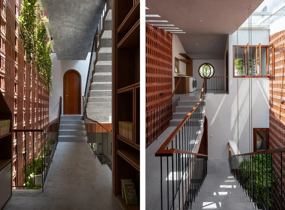 Các khoảng trống và sân vườn làm tăng sự kết nối giữa các thành viên trong gia đình, con người với thiên nhiên.