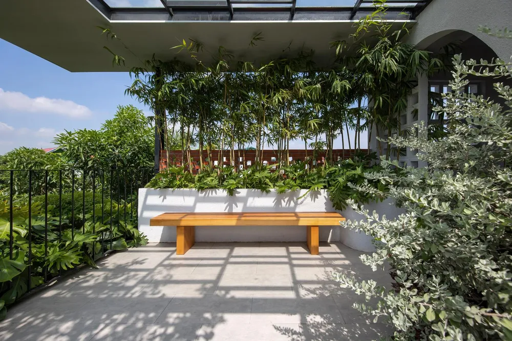 Khu vườn nhỏ nơi cả gia đình và bạn bè có thể quây quần, thư giãn, tổ chức những bữa tiệc.