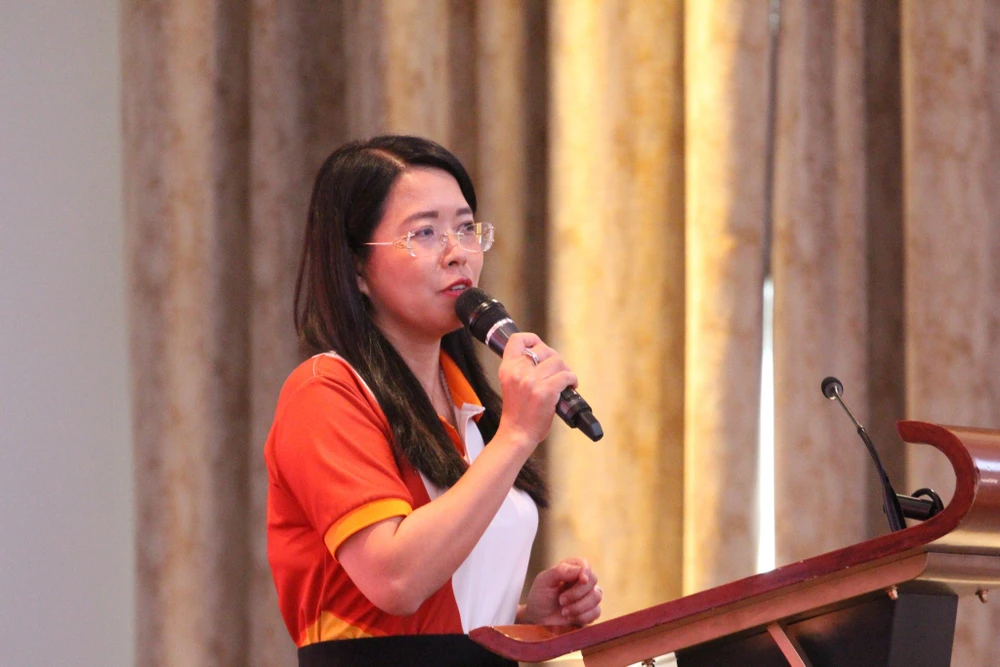 Bà Nguyễn Thị Ánh Hoa, Giám đốc Sở Du lịch TP.HCM phát biểu tại họp báo.