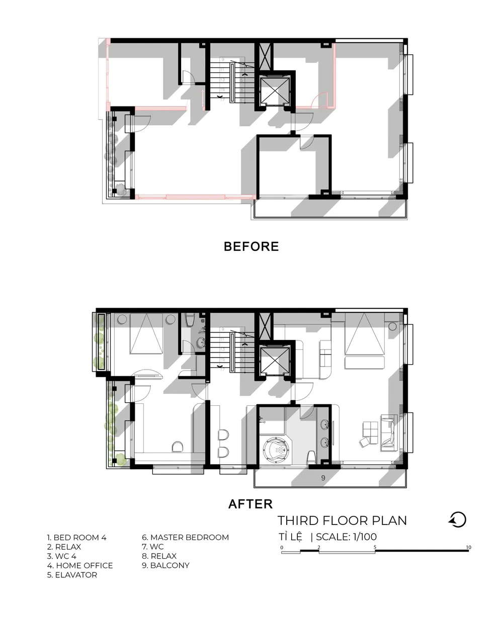 Mặt bằng tầng ba