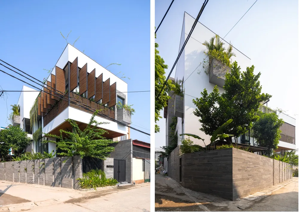 Khu đất có mặt trước và sau lần lượt là hướng Đông và Tây, mặt thoáng thứ ba chạy dài bên hông là hướng Nam.