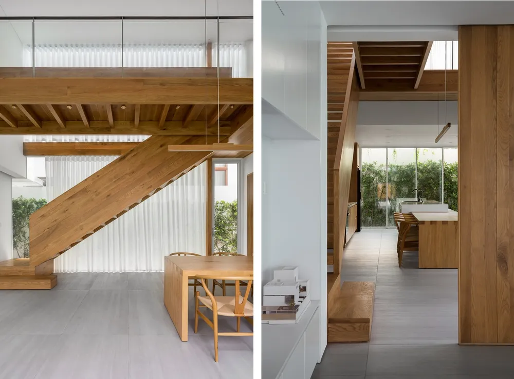 Kiến trúc sư BHA studio dành 1/5 diện tích cho khu vườn trung tâm để tất cả các không gian đều hướng ra khu vườn.