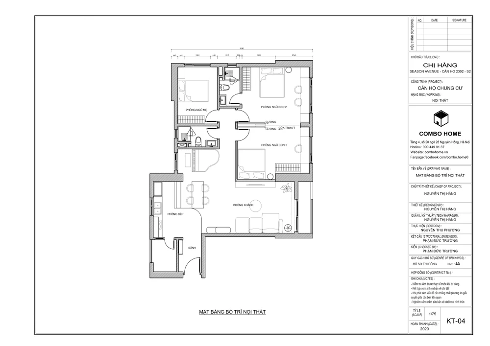 Mặt bằng bố trí nội thất