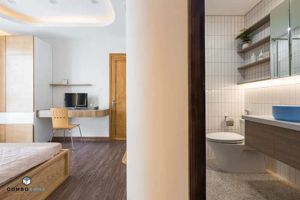 Toàn bộ không gian được sử dụng vật liệu cao cấp, thiết kế tỉ mỉ.