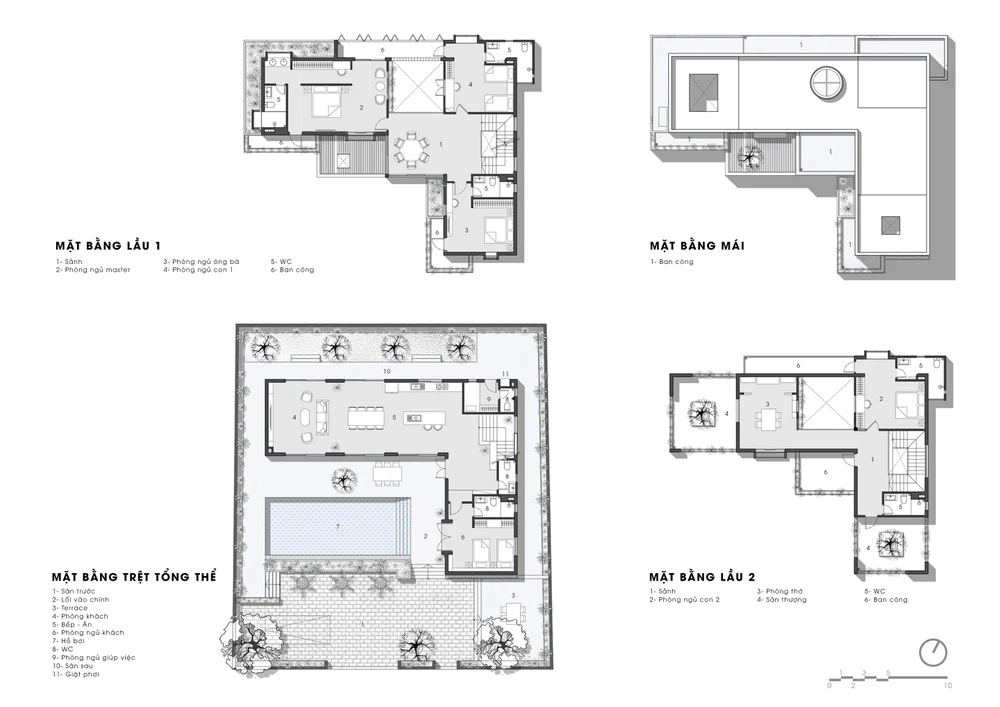 Mặt bằng ngôi nhà.