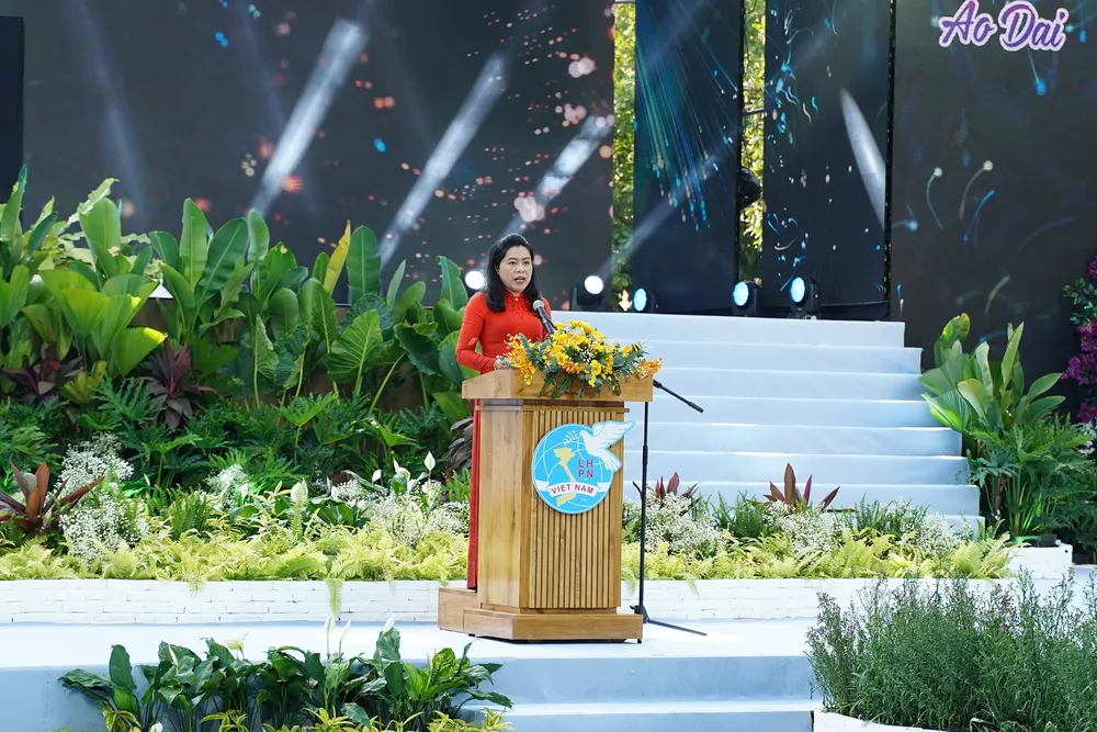 Bà Nguyễn Trần Phượng Trân, Chủ tịch Hội Liên hiệp Phụ nữ TP.HCM.