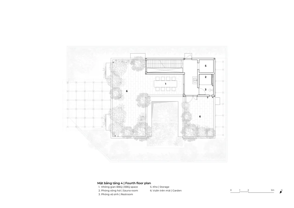 Mặt bằng tầng bốn