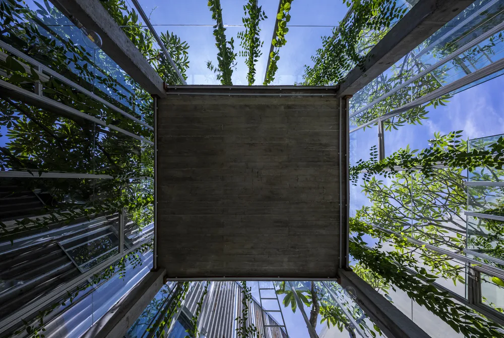 Không có ranh giới, không có bức tường bên trong để ngăn cách các không gian.