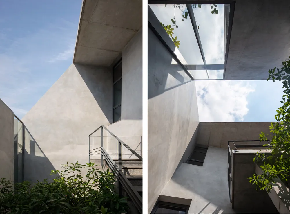 Để làm mát ngôi nhà vào mùa hè, mái nhà đã được thiết kế thêm một lớp vật liệu cách nhiệt.