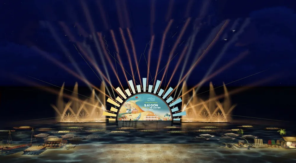 Show diễn đại thực cảnh trên sông Sài Gòn.