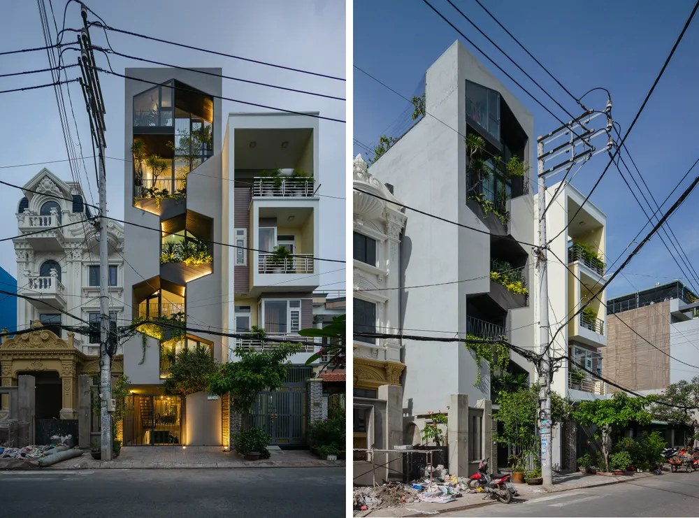 NHT House xây dựng trên khu đất có diện tích 100 m2, do kiến trúc sư Vũ Hà Anh (VHA Architecture) thiết kế.