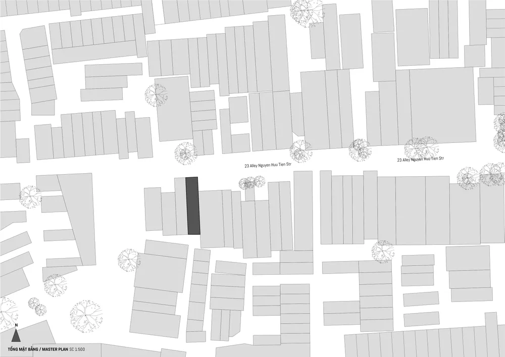 Ngôi nhà nằm trong một con hẻm yên tĩnh trên đường Nguyễn Hữu Tiến, phường Tây Thạnh, quận Tân Phú, TP.HCM.