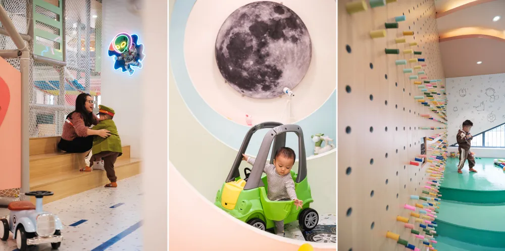 Đội ngũ thiết kế tập trung vào một không gian khu vui chơi tích hợp sáng tạo có đầy đủ công năng cần có của một khu vui chơi.