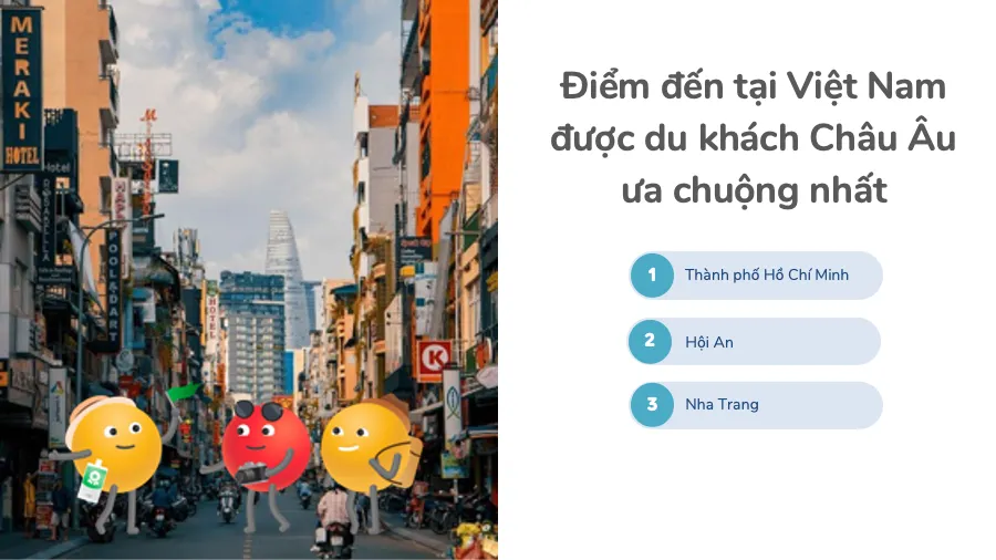 Ba điểm đến du lịch tại Việt Nam được du khách châu Âu ưa chuộng nhất dịp hè. Ảnh: Agoda. Ba điểm đến du lịch tại Việt Nam được du khách châu Âu ưa chuộng nhất dịp hè. Ảnh: Agoda.