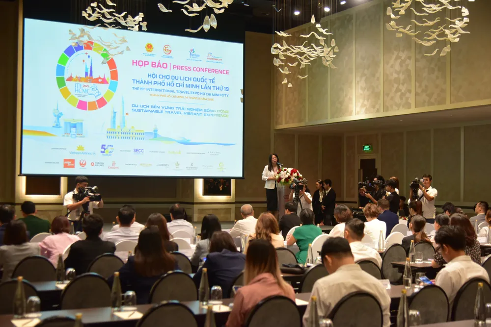 Họp báo hội chợ Du lịch quốc tế TP.HCM năm 2025. Ảnh: TT.