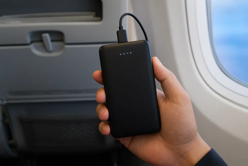 Hành khách không được sử dụng sạc điện thoại bằng pin sạc dự phòng. Ảnh minh họa. 