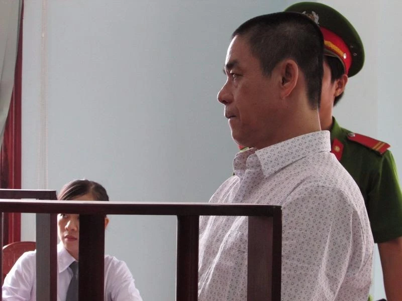 Bị cáo Võ Văn Tư tại phiên tòa sơ thẩm ngày 25-7