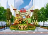 Cần Thơ dời đường hoa đến nơi có nhiều điểm ‘check-in' đẹp ảnh 7 Thiết kế độc đáo của linh vật đường hoa tết Nguyễn Huệ