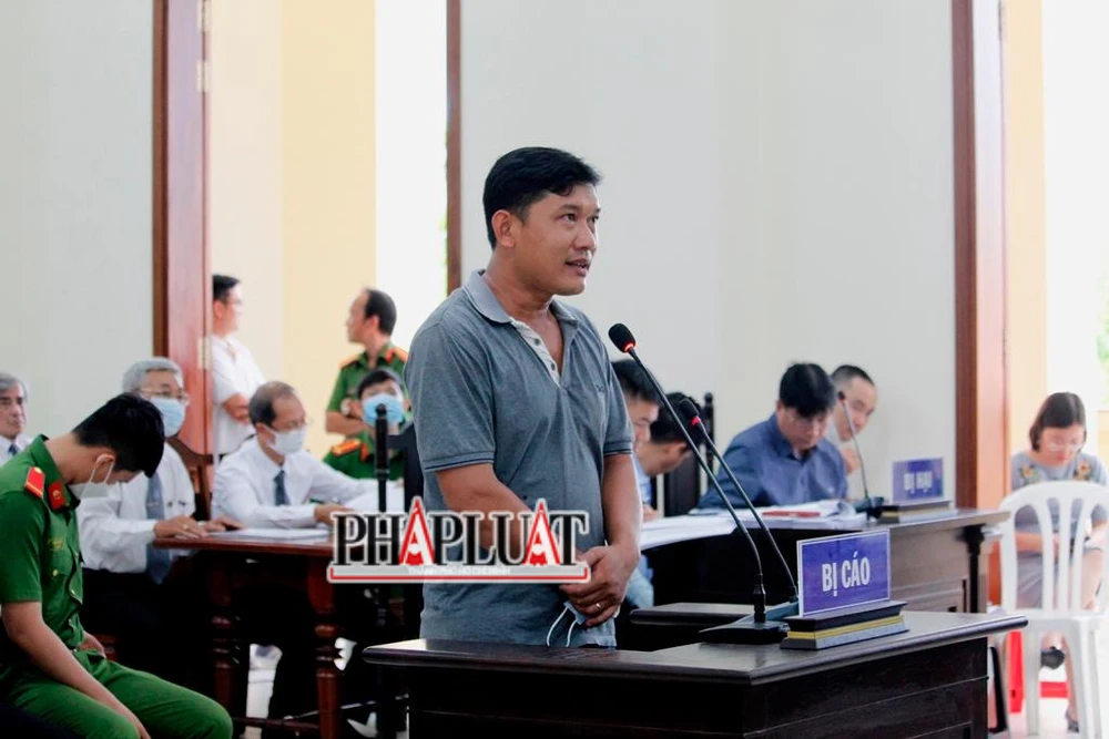 Bị cáo Cao Hoàng Thám tại tòa ngày 22-6. Ảnh: NHẪN NAM