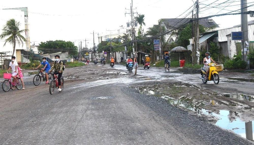 Một đoạn đường Hoàng Quốc Việt thuộc quận Ninh Kiều, TP Cần Thơ. Ảnh: TN