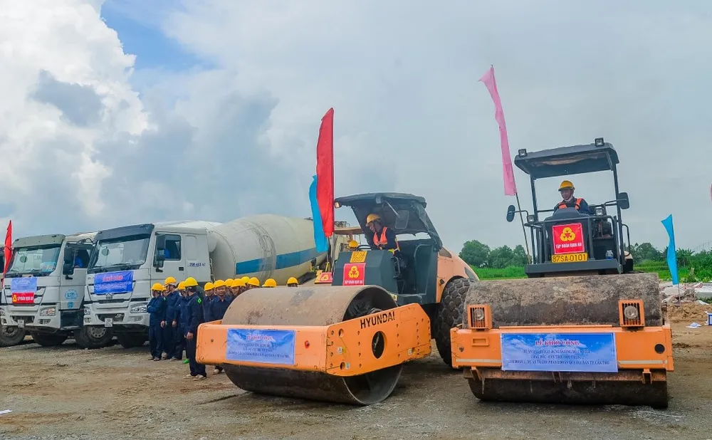 Dự án cao tốc Châu Đốc-Cần Thơ-Sóc Trăng, dự án thành phần 2 qua Cần Thơ khởi công ngày 17-6. Ảnh: CTV