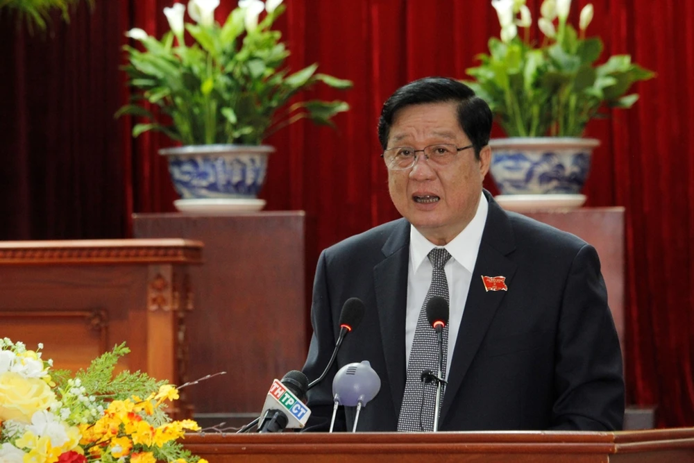 Chủ tịch HĐND TP Cần Thơ Phạm Văn Hiểu phát biểu khai mạc. Ảnh: NHẪN NAM Chủ tịch HĐND TP Cần Thơ Phạm Văn Hiểu phát biểu khai mạc. Ảnh: NHẪN NAM