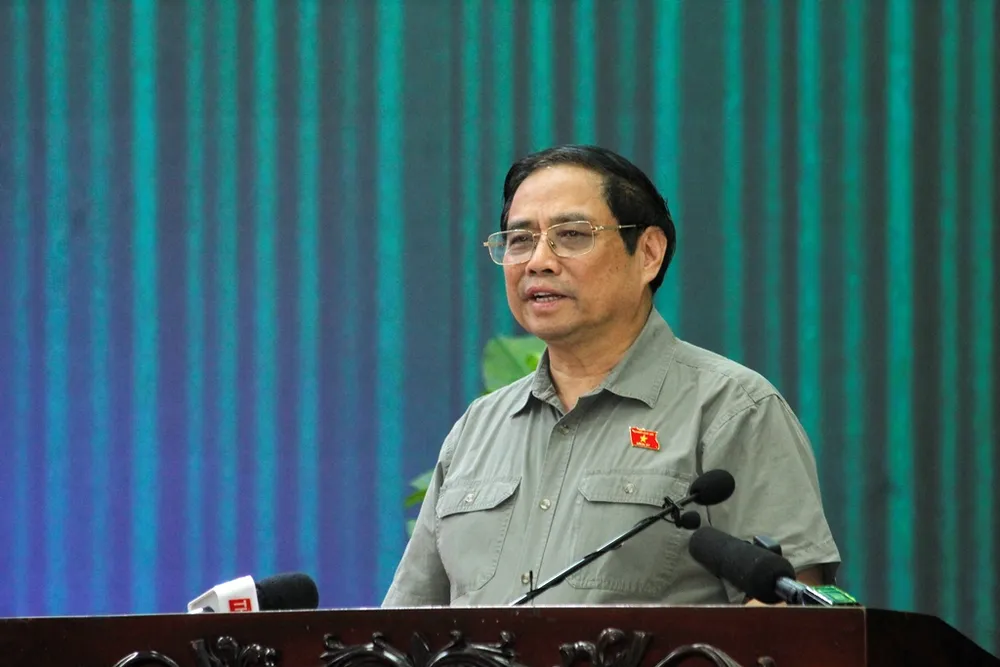 Thủ tướng Phạm Minh Chính phát biểu tại buổi tiếp xúc cử tri Cần Thơ ngày 8-7. Ảnh: NHẪN NAM Thủ tướng Phạm Minh Chính phát biểu tại buổi tiếp xúc cử tri Cần Thơ ngày 8-7. Ảnh: NHẪN NAM