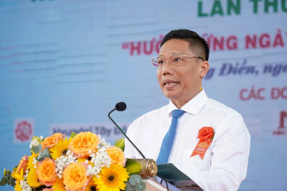 Phó Chủ tịch UBND TP Cần Thơ Nguyễn Thực Hiện phát biểu tại Ngày hội. Ảnh: CTV nguyen-thuc-hien.jpg