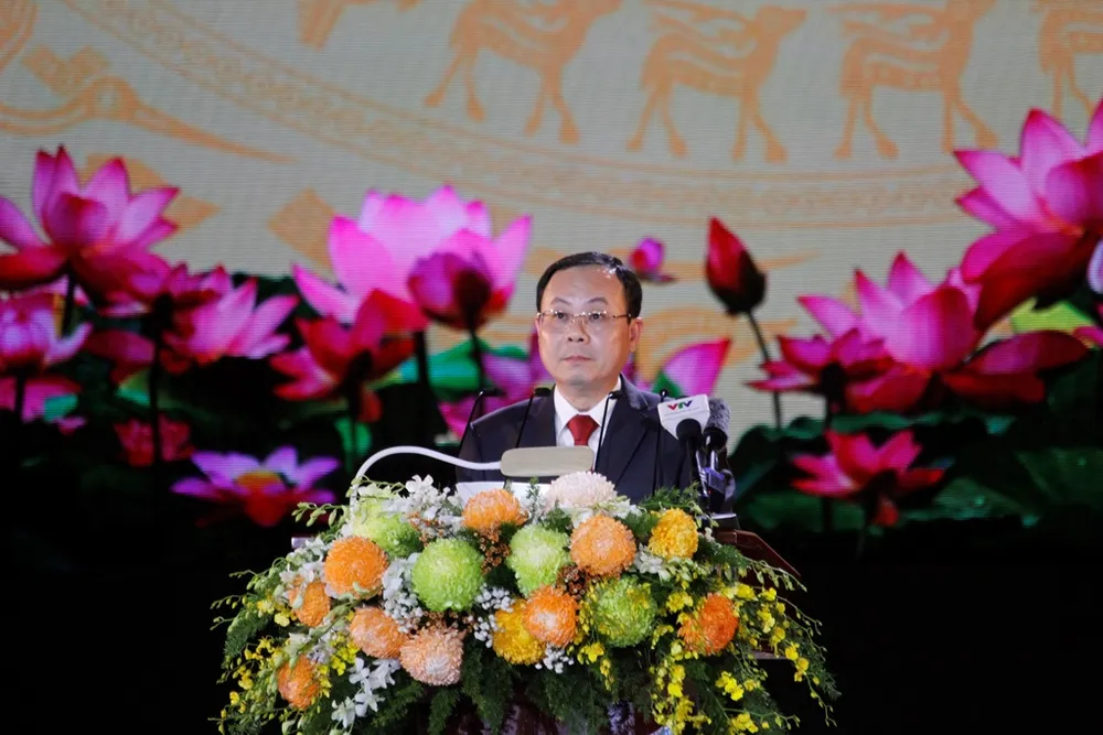 Bí thư Cần Thơ Nguyễn Văn Hiếu phát biểu tại buổi lễ. Ảnh: NHẪN NAM bi-thu-can-tho-nguyen-van-hieu-7543.jpg