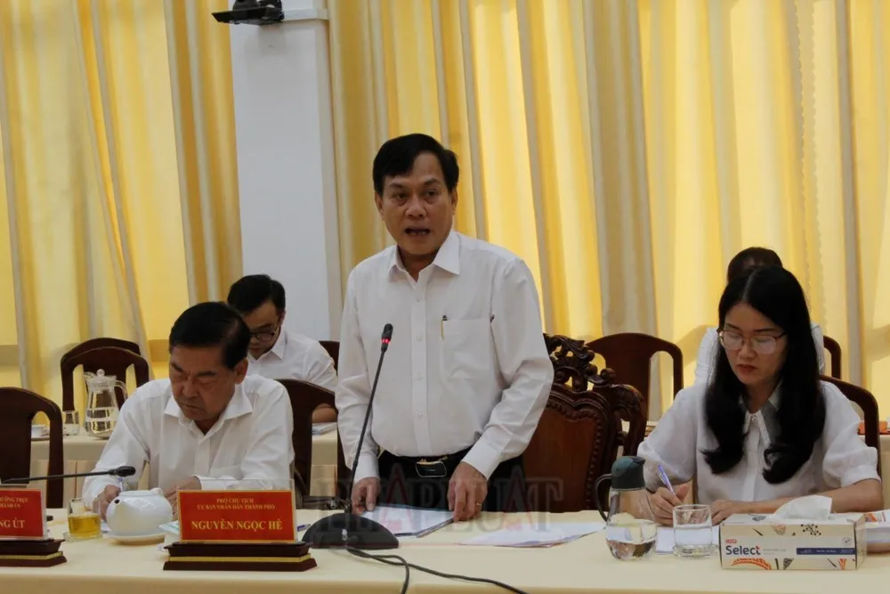 Phó Chủ tịch UBND TP Cần Thơ Nguyễn Ngọc Hè phát biểu. Ảnh: NHẪN NAM giam-dinh-tu-phap-tp-can-tho-3.jpg