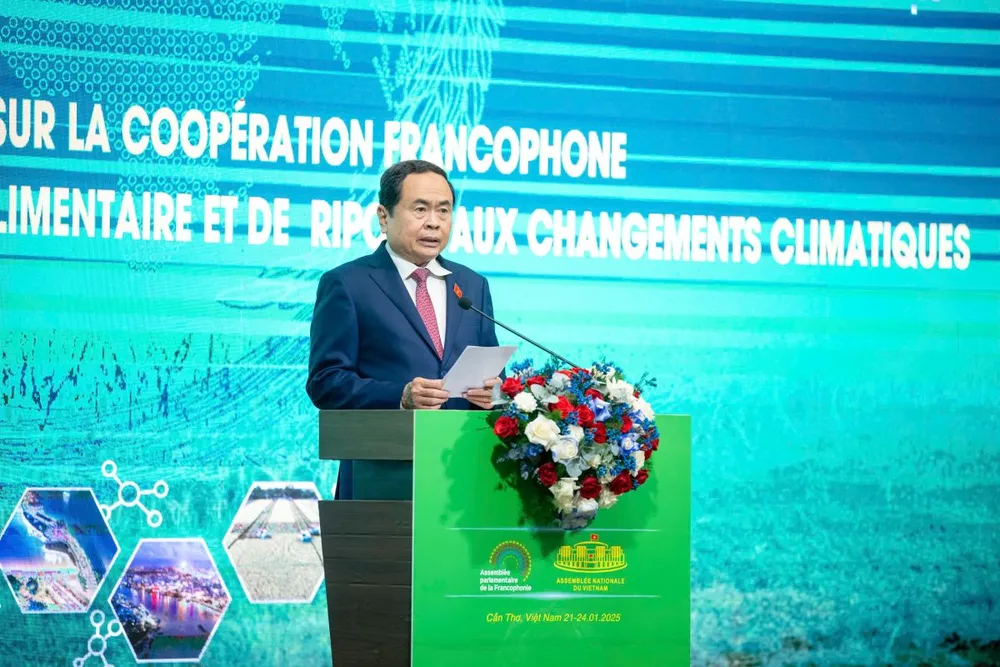 Chủ tịch Quốc hội Trần Thanh Mẫn phát biểu tại Diễn đàn nghị viện hợp tác Pháp ngữ trong lĩnh vực nông nghiệp