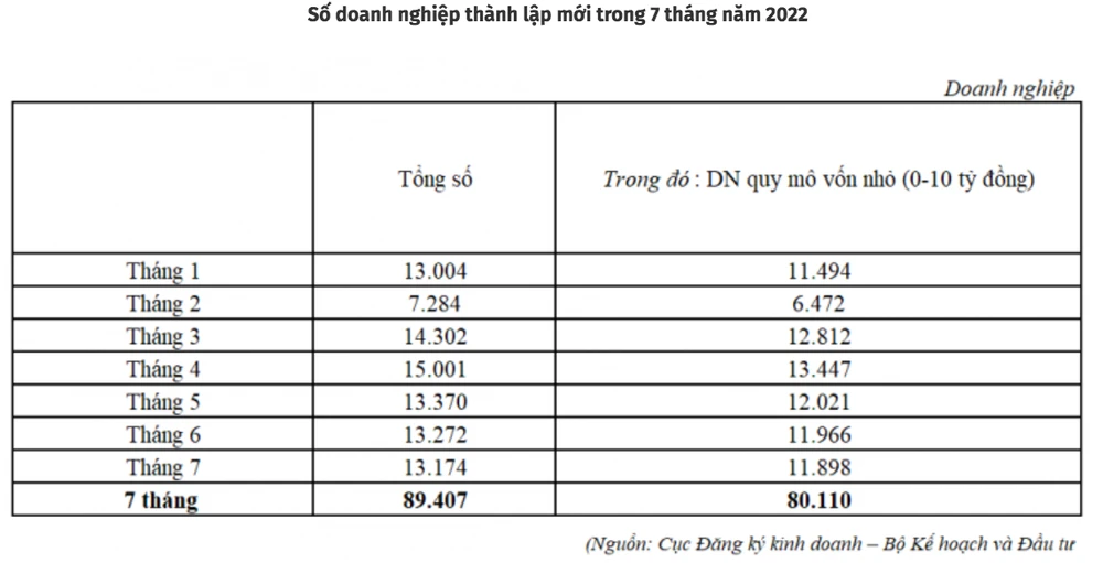 Doanh nghiệp quay trở lại hoạt động tăng mạnh so với cùng kỳ nhưng qui mô vốn nhỏ.