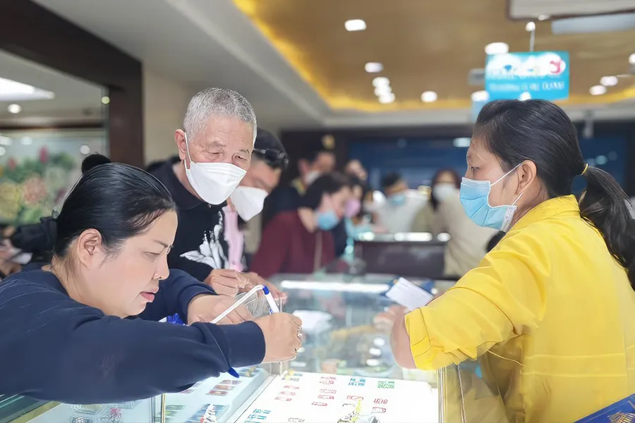Giá vàng miếng liên tục tăng trong thời gian gần đây. Ảnh: T.L doanh nghiệp kinh doanh vàng
