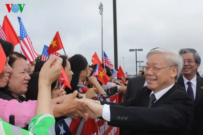 Hình ảnh ngày đầu chuyến thăm chính thức Hoa Kỳ của Tổng Bí thư ảnh 4 Hình ảnh ngày đầu chuyến thăm chính thức Hoa Kỳ của Tổng Bí thư ảnh 4