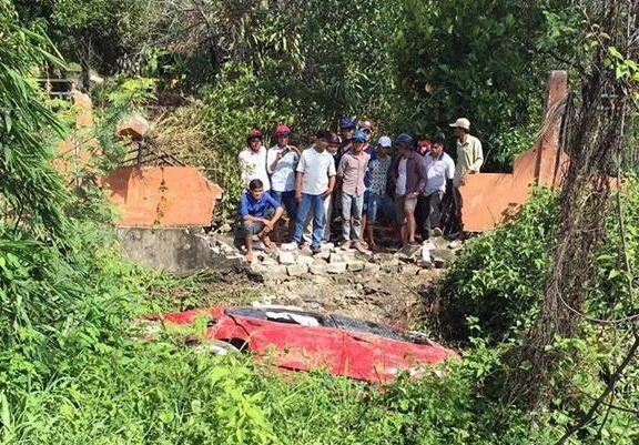 Hiện trường vụ tai nạn.