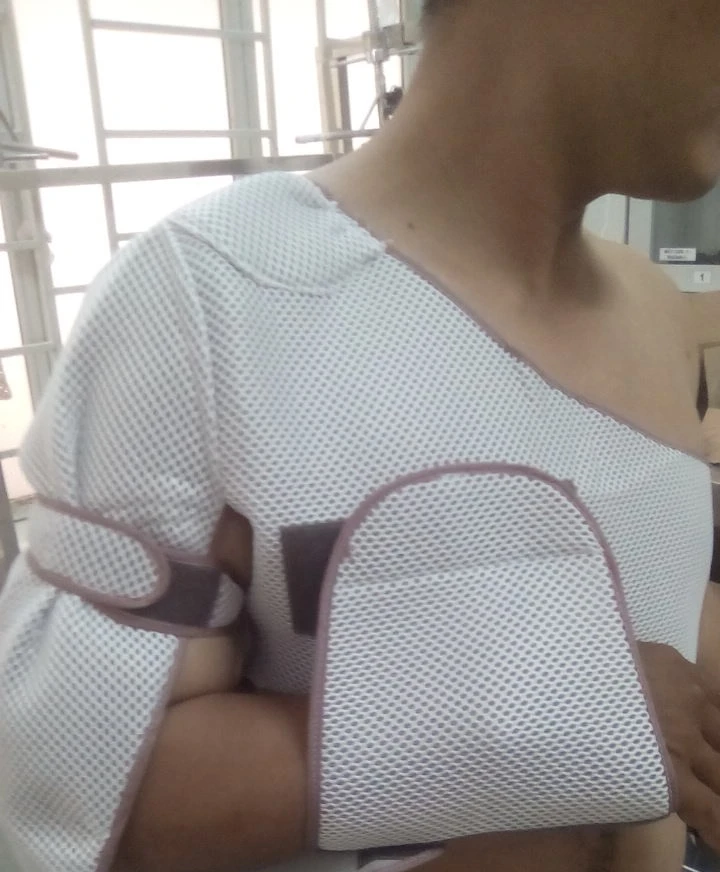 Anh L.N.P bị thương được cấp cứu tại bệnh viện 115.