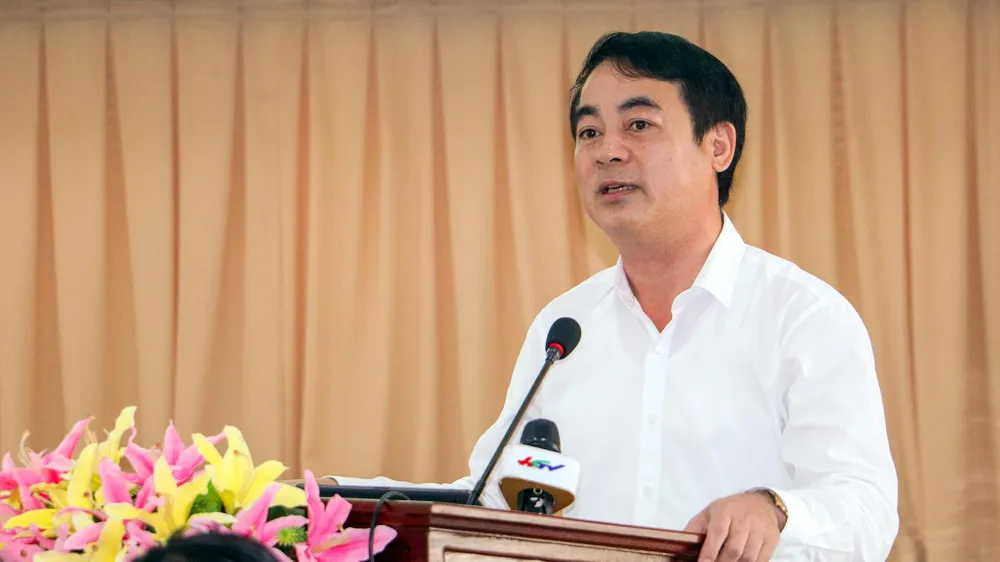 Ông Nghiêm Xuân Thành, Bí thư Tỉnh ủy, Trưởng BCĐ phòng, chống tham nhũng, tiêu cực tỉnh Hậu Giang. Ảnh: CHÂU ANH Ông Nghiêm Xuân Thành, Bí thư Tỉnh ủy, Trưởng BCĐ phòng, chống tham nhũng, tiêu cực tỉnh Hậu Giang. Ảnh: CHÂU ANH