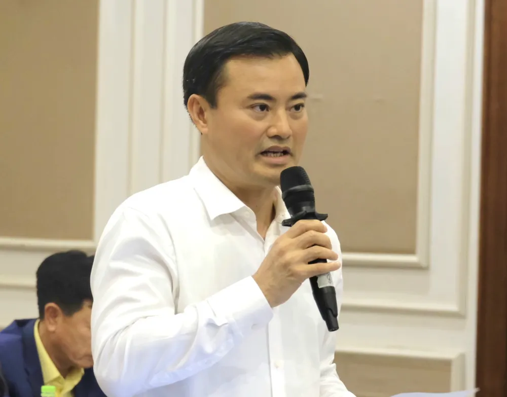 Phó Chủ tịch UBND TP.HCM Bùi Xuân Cường phát biểu tại hội thảo. Ảnh: SONG MAI