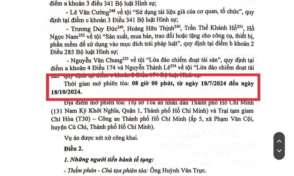 Vụ án dự kiến sẽ xét xử trong 3 tháng, bắt đầu từ ngày 18-7-2024 dai-an-dang-kiem.jpg