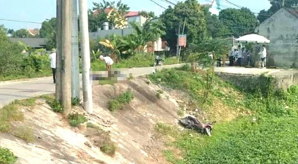 Hiện trường vụ tai nạn giao thông. Ảnh: Người dân cung cấp