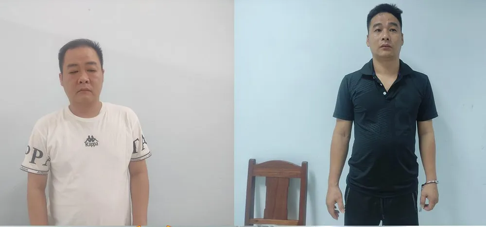 Hai người cầm đầu trong đường dây đánh bạc vừa bị bắt giữ. Ảnh: congandanang.gov.vn