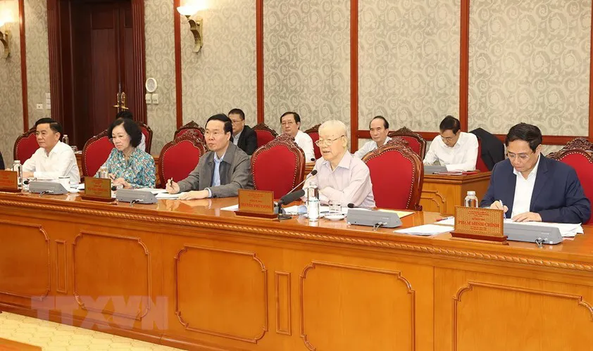 Tổng Bí thư phát biểu tại cuộc họp