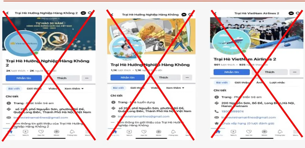 Công an TP Hà Nội đề nghị người dân cảnh giác khi tìm hiểu các thông tin về chương trình hoạt động trại hè mời chào trên các trang mạng xã hội. Ảnh CA