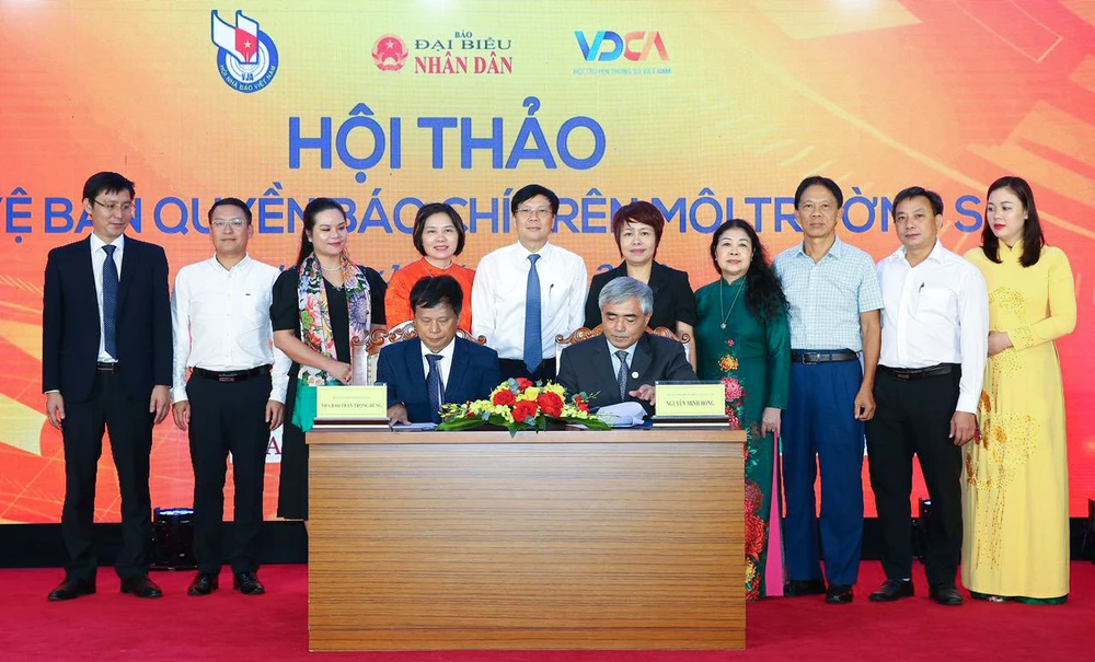 Hội Nhà báo Việt Nam và Hội Truyền thông số Việt Nam ký kết thỏa thuận hợp tác