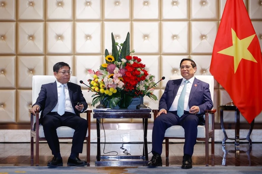 Thủ tướng Phạm Minh Chính hoan nghênh mong muốn hợp tác kinh doanh của Tập đoàn CRSC tại Việt Nam - Ảnh: VGP/Nhật Bắc img5949-171931194800586827615.jpg