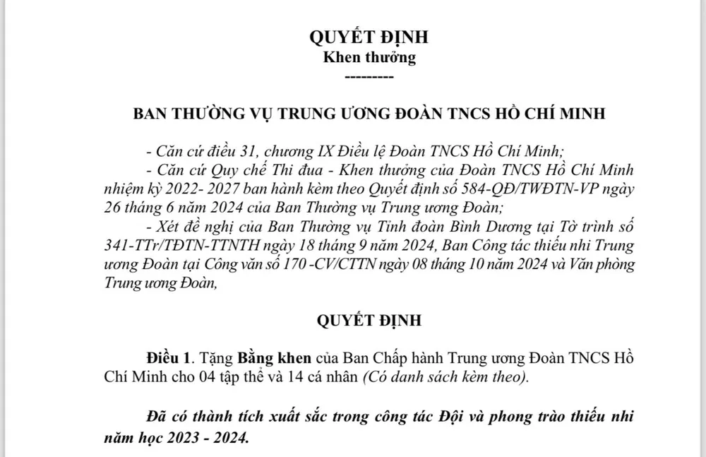 Quyết định tặng Bằng khen, trong đó có thầy giáo Văn Đình Lương đã được thu hồi. thu-hoi-quy-đinh-khen-thuong.jpg