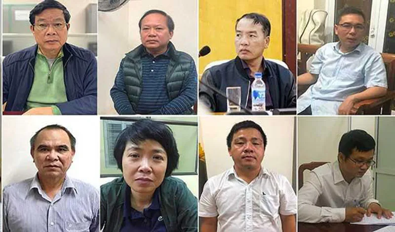 Tám bị can trong thương vụ AVG đã bị khởi tố. (Ảnh do Bộ Công an cung cấp) cac-dong-pham-vu-avg.jpg