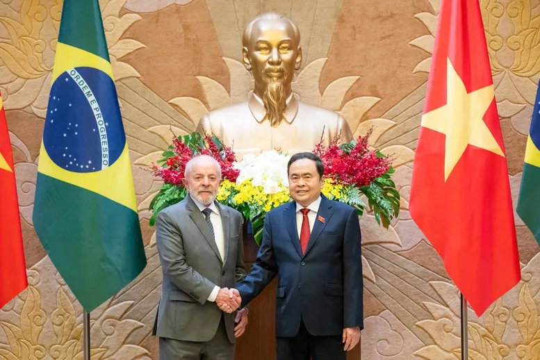 Chủ tịch Quốc hội Trần Thanh Mẫn và Tổng thống Luiz Inácio Lula da Silva