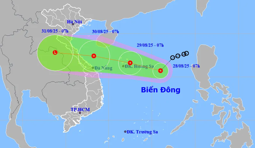2 ngày tới, áp thấp nhiệt đới vào vùng biển Nghệ An – Đà Nẵng